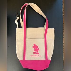 Walt Disney World Pink Small Boat Tote – Mickey Mouse Embroidered